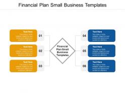 Financial plan small business templates ppt powerpoint images cpb