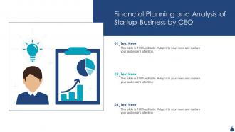 Financial Planning And Analysis Of Startup Business By CEO