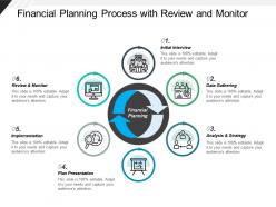 Financial planning process with review and monitor