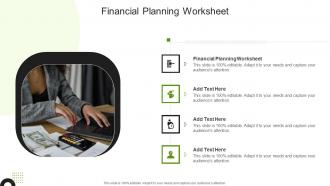 Financial Planning Worksheet In Powerpoint And Google Slides Cpb