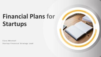 Financial Plans for Startups PPT Demonstration VA