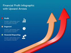 Financial profit infographic with upward arrows