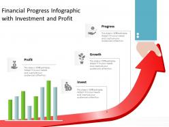 Financial progress infographic with investment and profit