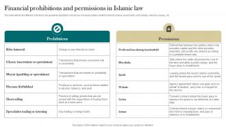 Financial Prohibitions And Permissions In Islamic Law Interest Free Finance Fin SS V
