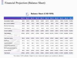 Financial projection balance sheet ppt powerpoint presentation styles clipart