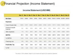 Financial projection income statement ppt powerpoint presentation themes