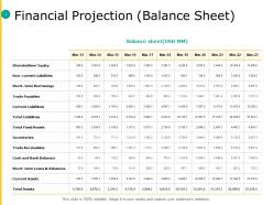Financial projection liabilities ppt powerpoint presentation pictures display