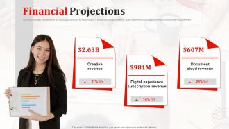 Financial Projections Adobe Venture Investor Funding Elevator Pitch Deck