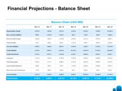 Financial Projections Balance Sheet L1387 Ppt Powerpoint Presentation Structure