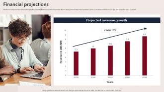 Financial Projections Fintech Company Investor Funding Elevator Pitch Deck