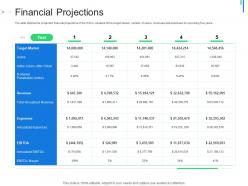 Financial projections initial public offering ipo as exit option ppt summary inspiration