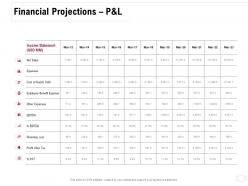 Financial projections p and l ppt powerpoint presentation slides styles