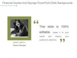Financial quotes and sayings powerpoint slide backgrounds