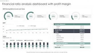 Financial Ratio Analysis Dashboard With Profit Margin