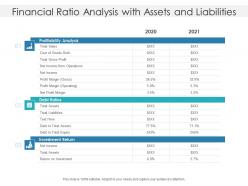 Financial ratio analysis with assets and liabilities