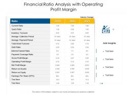 Financial ratio analysis with operating profit margin