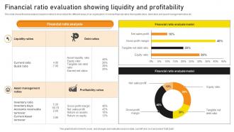 Financial Ratio Evaluation Showing Liquidity And Profitability