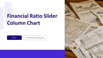 Financial Ratio Slider Column Chart PPT PowerPoint AT