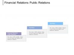 Financial relations public relations ppt powerpoint presentation portfolio infographic cpb