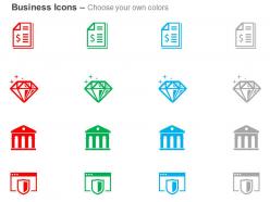Financial report diamond bank financial safety ppt icons graphics
