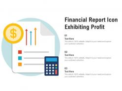 Financial report icon exhibiting profit