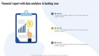 Financial Report With Data Analytics In Banking Icon