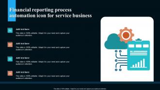 Financial Reporting Process Automation Icon For Service Business
