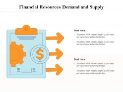 Financial resources demand and supply