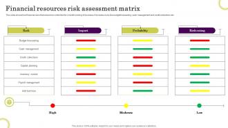 Financial Resources Risk Assessment Matrix