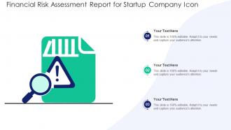 Financial Risk Assessment Report For Startup Company Icon