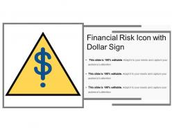 Financial risk icon with dollar sign
