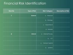Financial risk identification internal process ppt powerpoint presentation layouts graphic images