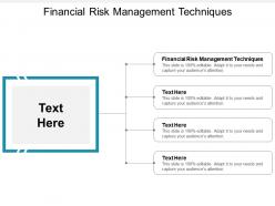 Financial risk management techniques ppt powerpoint presentation file graphics cpb
