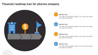 Financial Roadmap Icon For Pharma Company