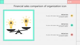 Financial Sales Comparison Of Organization Icon