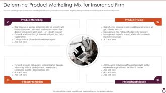 Financial Services Consultancy Determine Product Marketing Mix For Insurance Firm