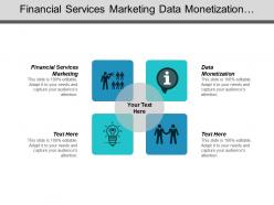 Financial services marketing data monetization banking operations strategy cpb