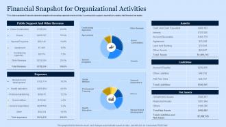 Financial Snapshot For Organizational Activities