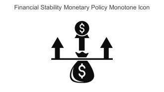Financial Stability Monetary Policy Monotone Icon In Powerpoint Pptx Png And Editable Eps Format