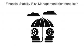 Financial Stability Risk Management Monotone Icon In Powerpoint Pptx Png And Editable Eps Format