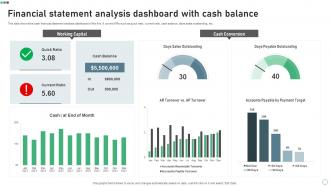 Financial Statement Analysis Dashboard With Cash Balance