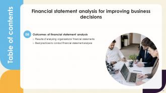 Financial Statement Analysis For Improving Business Decisions Fin CD Aesthatic Multipurpose