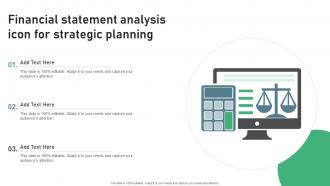 Financial Statement Analysis Icon For Strategic Planning