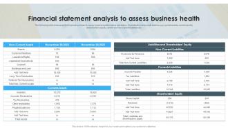 Financial Statement Analysis To Assess Business Health