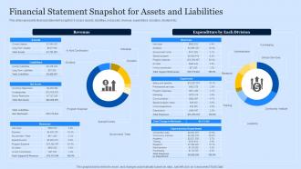 Financial Statement Snapshot For Assets And Liabilities