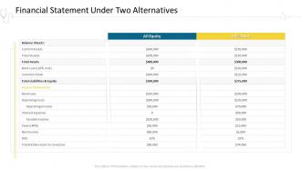 Financial statement under two alternatives stock j22 ppt professional file formats