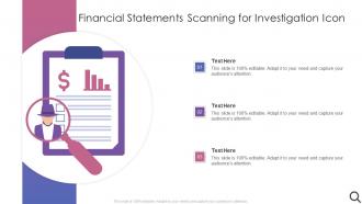 Financial Statements Scanning For Investigation Icon