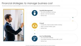 Financial Strategies To Manage Business Cost