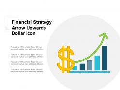 Financial strategy arrow upwards dollar icon