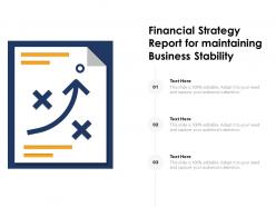 Financial strategy report for maintaining business stability